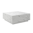 Faux Marble Square Coffee Table