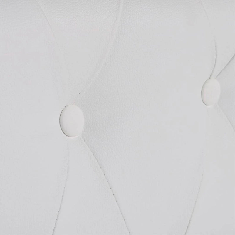 vidaXL Chesterfield 3-Seater Artificial Leather White