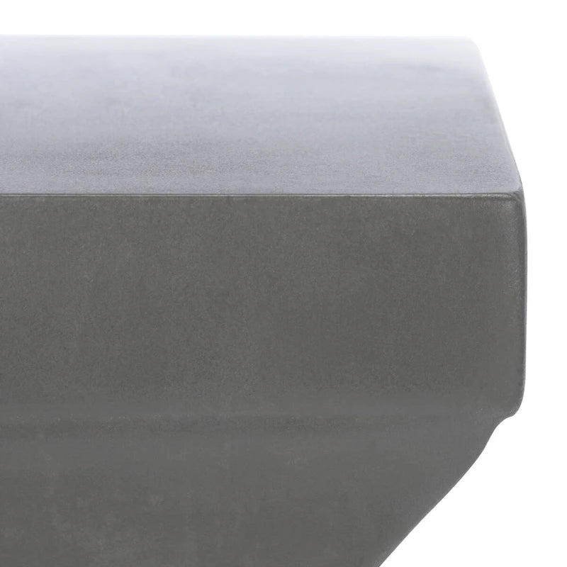 SAFAVIEH Selvaggia Concrete Indoor/ Outdoor Accent Table - 13.7x13.7x17.7 - 14Wx14Dx18H