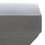 SAFAVIEH Selvaggia Concrete Indoor/ Outdoor Accent Table - 13.7x13.7x17.7 - 14Wx14Dx18H