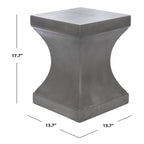 SAFAVIEH Selvaggia Concrete Indoor/ Outdoor Accent Table - 13.7x13.7x17.7 - 14Wx14Dx18H