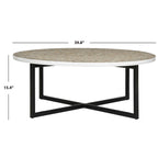 SAFAVIEH Marharita Cream Coffee Table - 39.8 x 39.8 x 15.4 - 40Wx40Dx15H