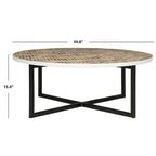 SAFAVIEH Marharita Cream Coffee Table - 39.8 x 39.8 x 15.4 - 40Wx40Dx15H