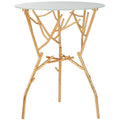 SAFAVIEH Treasures Lawanda Gold/ Blue-White Top Accent Table - 18 W x 18 L x 22.5 H - 18Wx18Dx23H