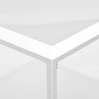 SAFAVIEH Bettylou White/Chrome High Gloss Coffee Table - 35.4 W x 35.4 D x 15.7 H - 35Wx35Dx16H