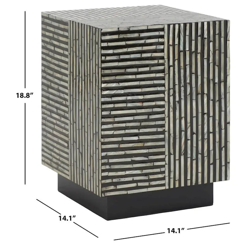 SAFAVIEH Heidrun Square Stool - 14 W x 14 D x 19 H - 14Wx14Dx19H