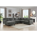 Hydeline Hayward Top Grain Leather Sectional Sofa with Chaise