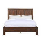 Meadow Solid Wood Platform Bed in Brick Brown