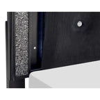 Fey Black LED Faux Leather Upholstered Tufted Bed