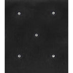 Fey Black LED Faux Leather Upholstered Tufted Bed