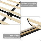 Bed Frame with LED Lights Headboard