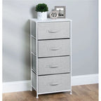 Tall Dresser Storage Tower Stand with 4 Removable Fabric Drawers