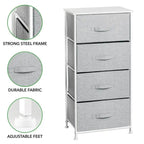 Tall Dresser Storage Tower Stand with 4 Removable Fabric Drawers