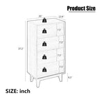 Mieres Dresser for Bedroom, 37 Tall Dresser Chest of Drawers, Hidden Drawer Handle, Storage Drawer Organizer