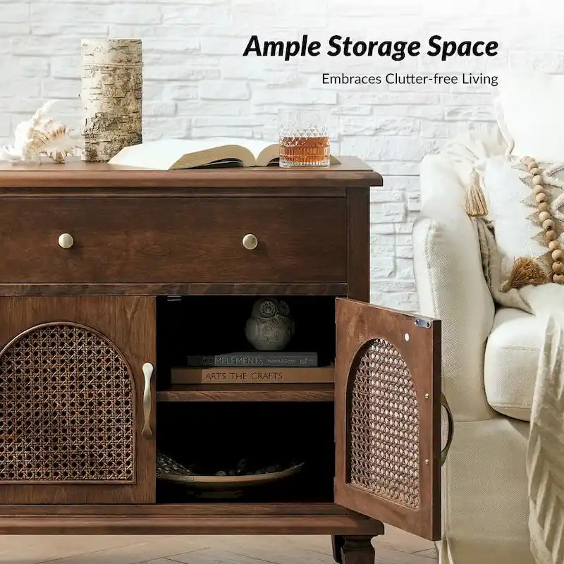 Georg Traditional 27Tall Rattan Nightstand with Adjustable Feet Set of 2 by HULALA HOME