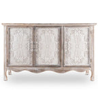 Adika Solid Wood Vintage Vibe Accent Cabinet