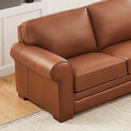 Hydeline Brookfield Top Grain Leather Sofa Set, Sofa, Loveseat and Chair