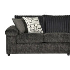 New Classic Furniture Luna Charcoal Grey Right Facing Sectional, Made in USA
