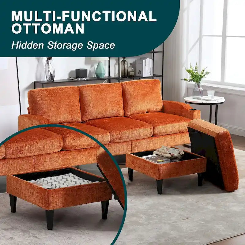 HOMEFUN storage sofa /Living room sofa cozy sectional sofa