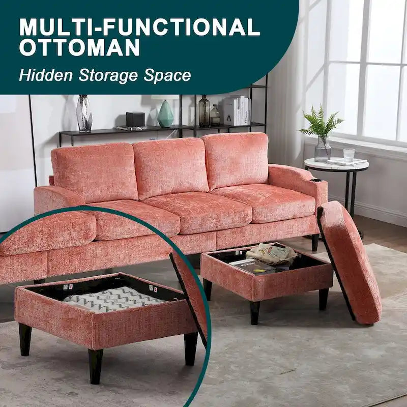 HOMEFUN storage sofa /Living room sofa cozy sectional sofa