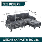 HOMEFUN storage sofa /Living room sofa cozy sectional sofa