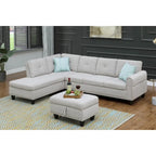 Alger 98 Wide Left Hand Facing Sofa & Chaise with Ottoman