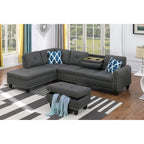 Alger 98 Wide Left Hand Facing Sofa & Chaise with Ottoman