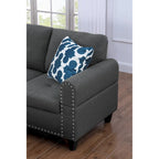 Alger 98 Wide Left Hand Facing Sofa & Chaise with Ottoman