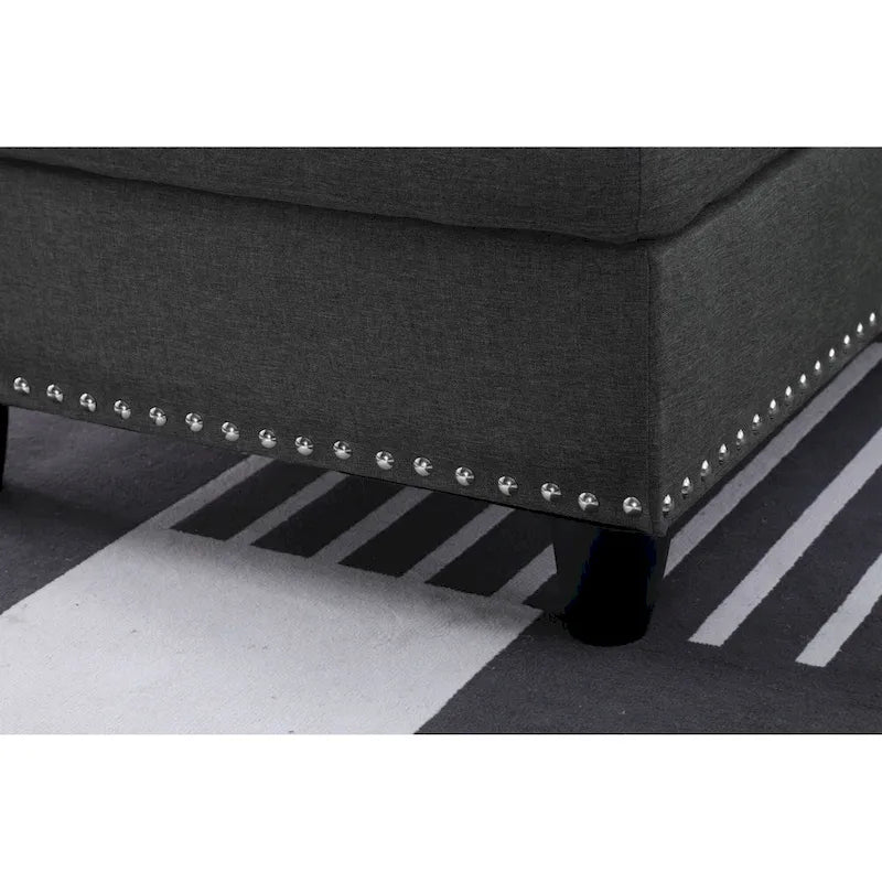 Alger 98 Wide Left Hand Facing Sofa & Chaise with Ottoman