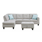 Alger 98 Wide Left Hand Facing Sofa & Chaise with Ottoman