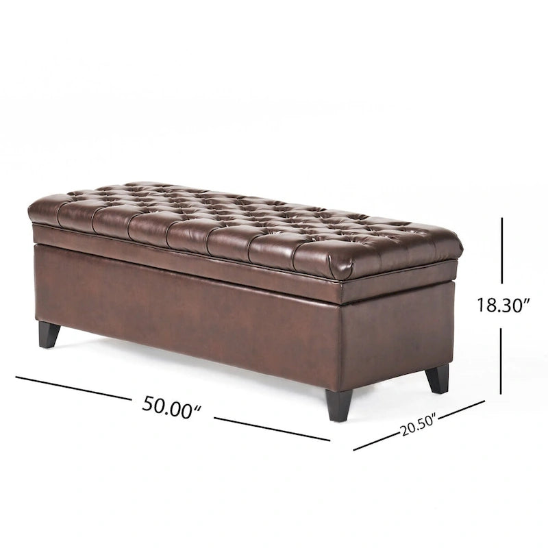 Modern Upholstered Storage Bench for Living Room Entryway