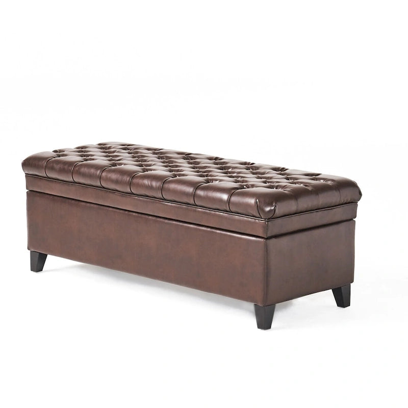Modern Upholstered Storage Bench for Living Room Entryway