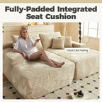 HOOOWOOO Modular Couch Plush Corduroy Sectional Sofa with Pillows