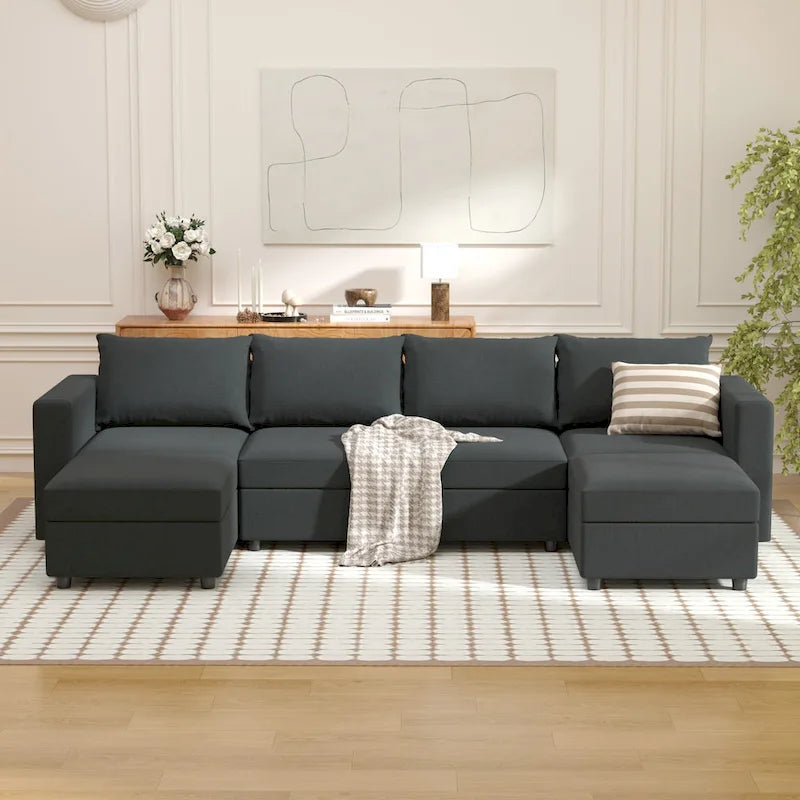 Modular Sofa Modern Sectional Storage Sofa Couch with Free Splicing for Living Room Furniture Set
