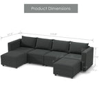 Modular Sofa Modern Sectional Storage Sofa Couch with Free Splicing for Living Room Furniture Set