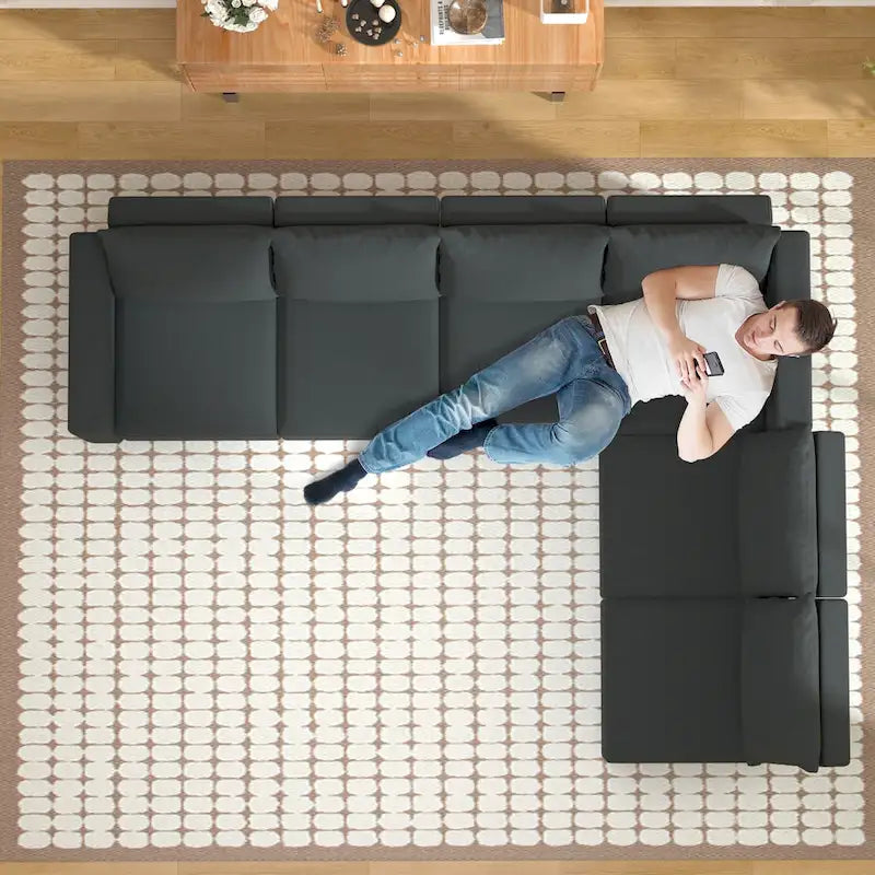 Modular Sofa Modern Sectional Storage Sofa Couch with Free Splicing for Living Room Furniture Set