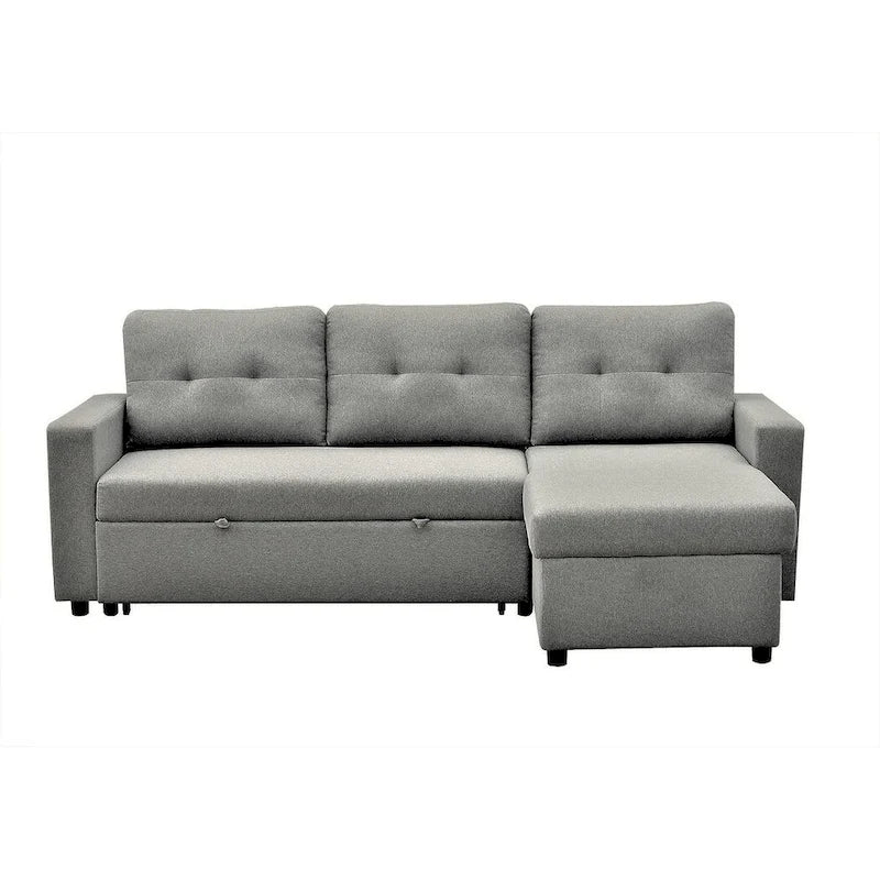 US Pride Furniture 79.92 inch Convertible L-Shaped Sectional Sleeper Sofa Bed Stylish Apartment Furniture