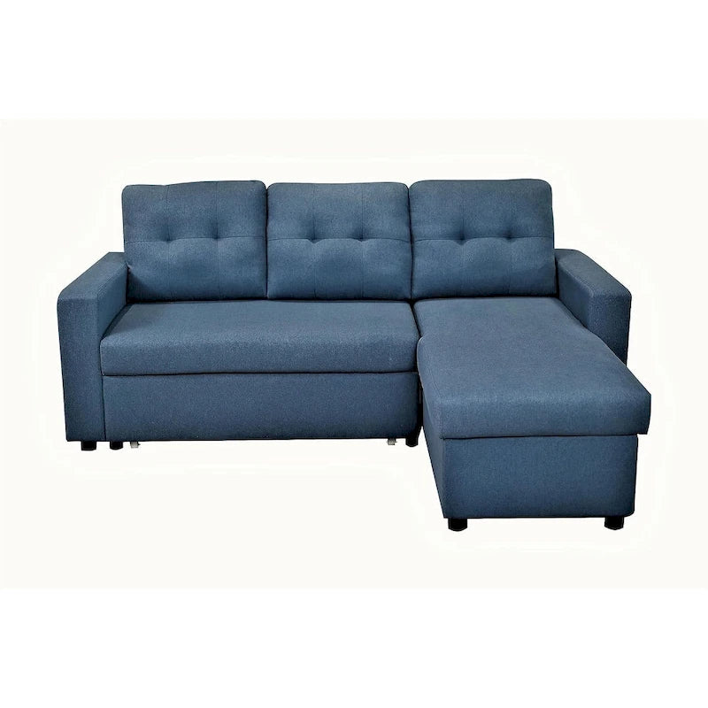 US Pride Furniture 79.92 inch Convertible L-Shaped Sectional Sleeper Sofa Bed Stylish Apartment Furniture