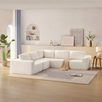 Modular L Shaped Sectional Sofa,Luxury Floor Couch Set,Upholstered Indoor Furniture,Foam-Filled Sleeper Sofa Bed