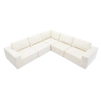 Modular L Shaped Sectional Sofa,Luxury Floor Couch Set,Upholstered Indoor Furniture,Foam-Filled Sleeper Sofa Bed