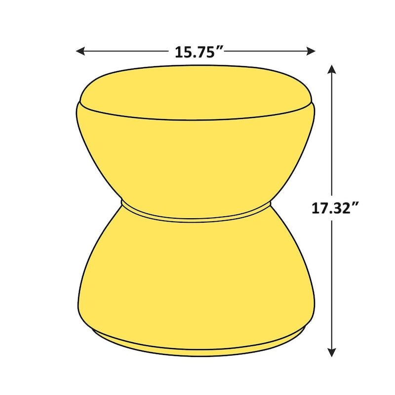 VANOMi Djembe Boucle Upholstered Ottoman with Swivel Base, Pouf, Swivel Vanity Stool for Living Room, Walk-in Closet