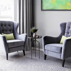 Modern Elegance Fine Line Metal Round Contemporary Accent End Table