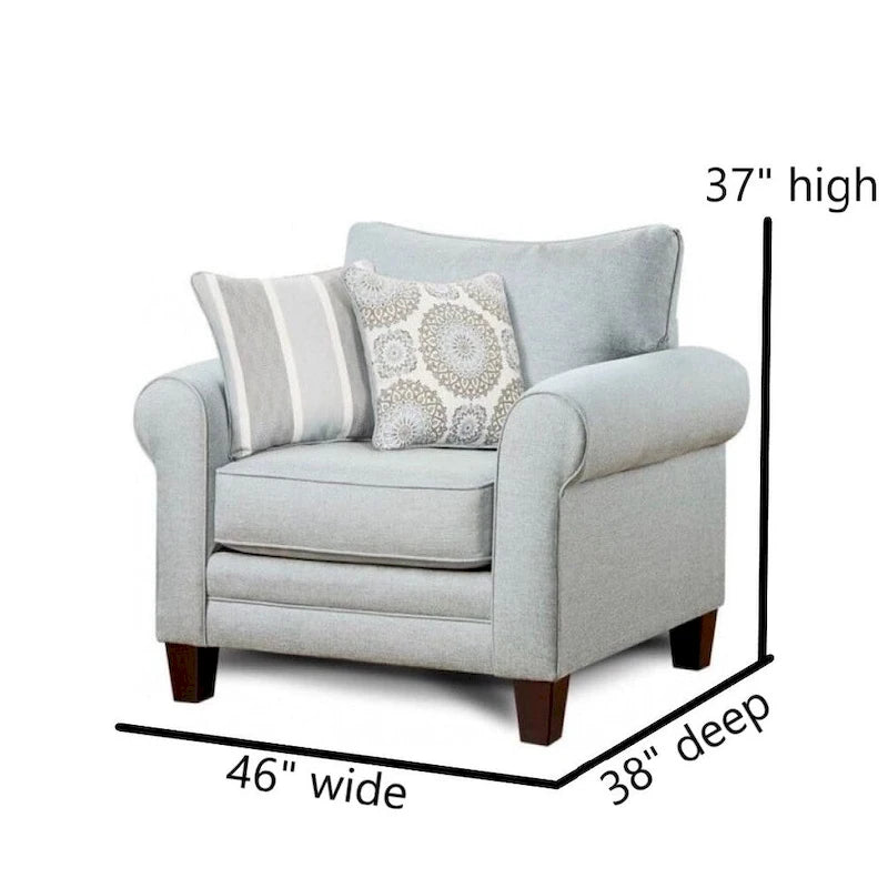 Grand Mist Grey Accent Chair