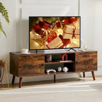 TV Stand for 55 60 inch Television, Entertainment Center with 2 Cabinet Media Console Table, Living Room, Bedroom Furniture
