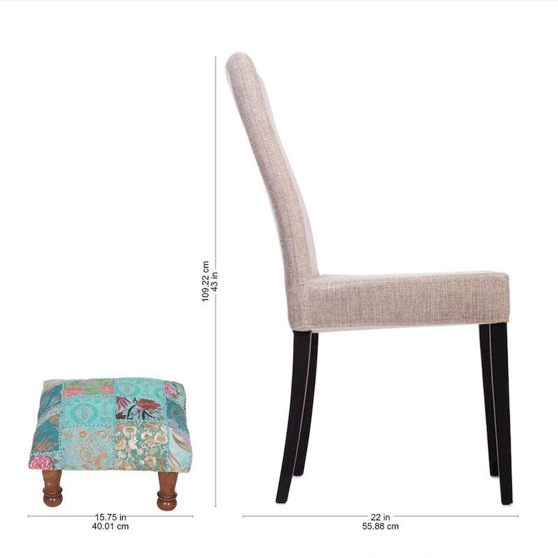 NOVICA Handmade Embellished ottoman Rajasthani Patchwork (India)