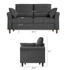 Polyester 3-Seat and 2-Seat Sofa with Cushions