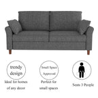 Polyester 3-Seat and 2-Seat Sofa with Cushions
