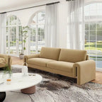 Mason 85 Velvet Pillow Back Curved Arm Sofa