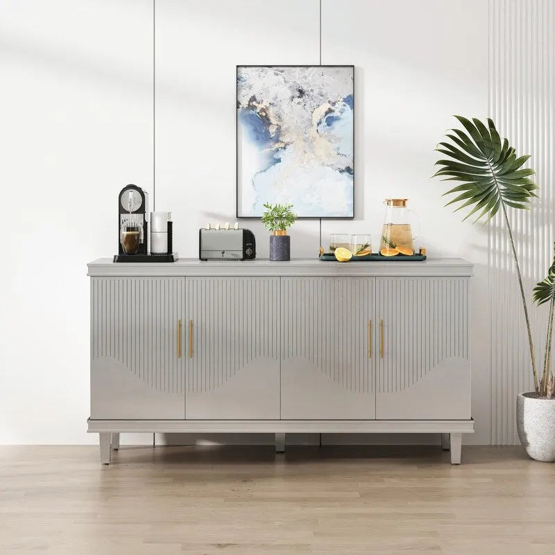 Large 4-Door Cabinet for Living Room, Kitchen, Bedroom, Hallway
