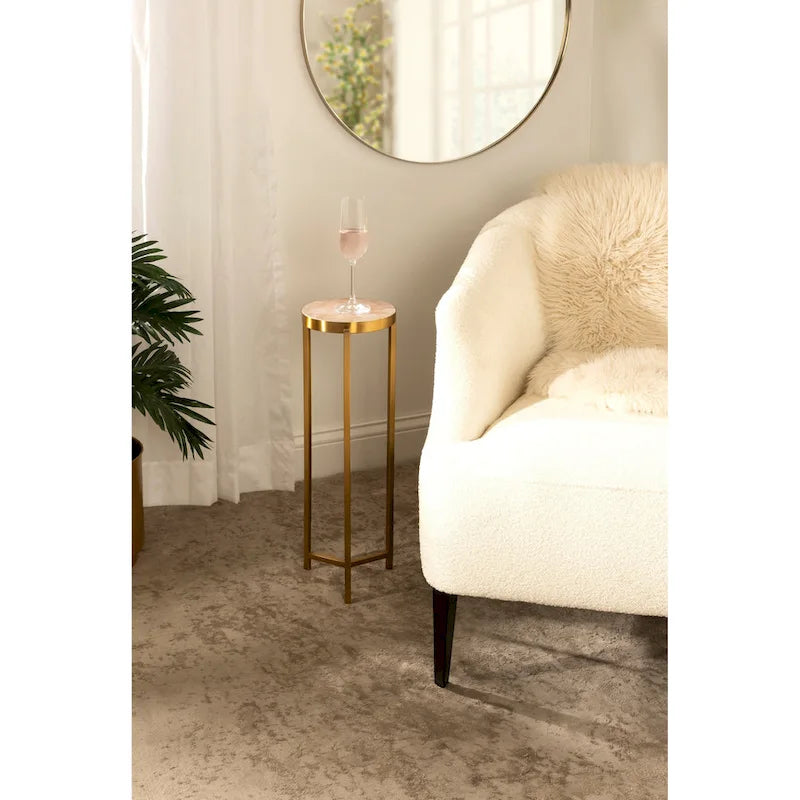 Kate and Laurel Aguilar Glam Drink Table - 9x9x23